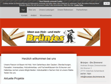 Tablet Screenshot of bruenjes-diezimmerei.de